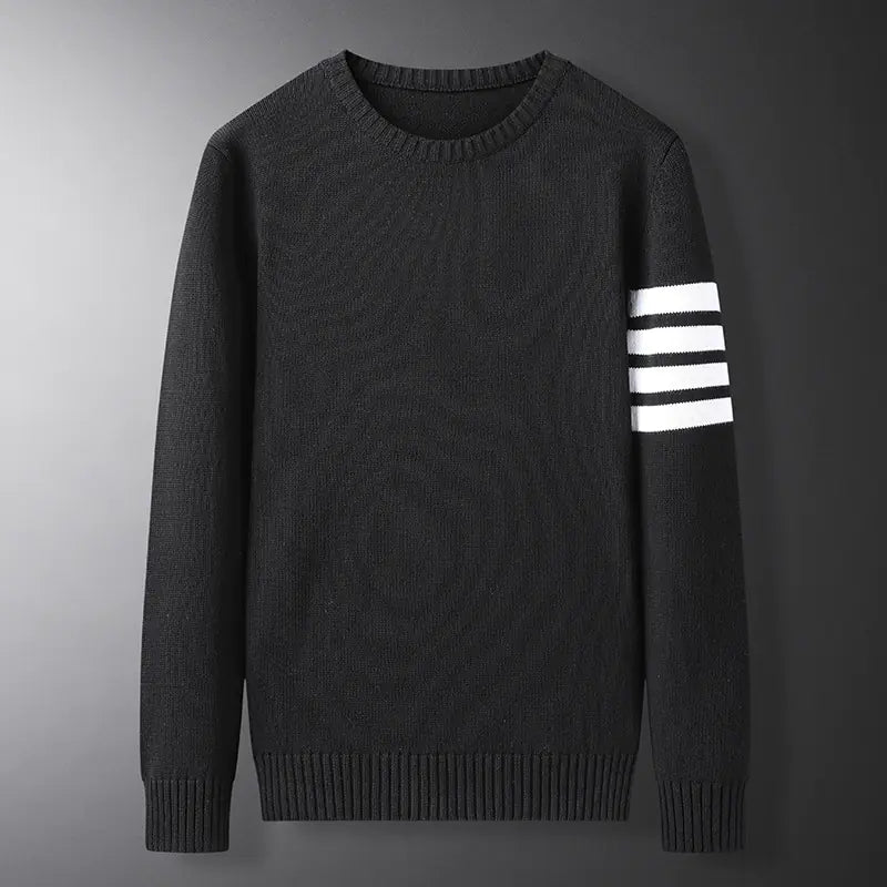 Trendy Knitted Round Neck Casual Sweater Shirt